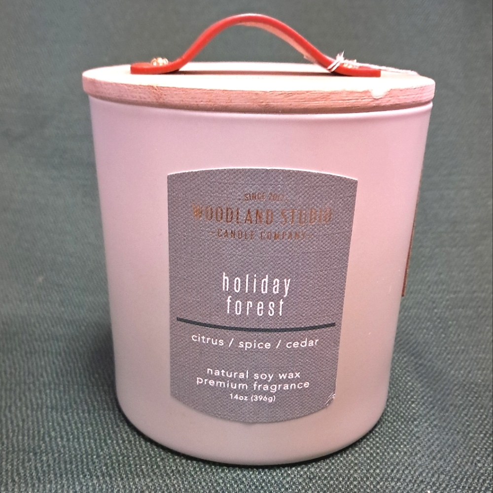 Woodland Studio Holiday Forest Soy 2 wick candle!